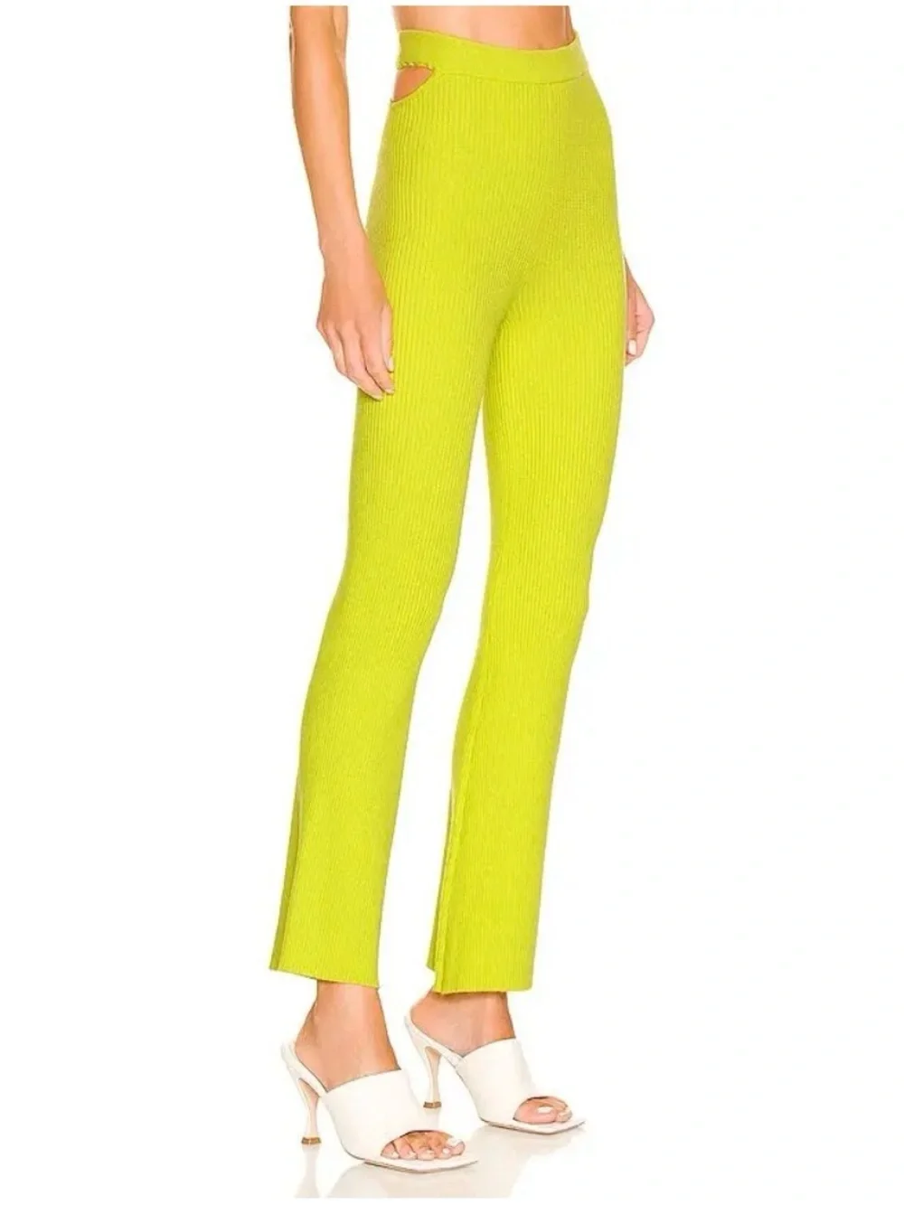 NWT Camila Coelho Coyote Pant in Green Yellow Size XS